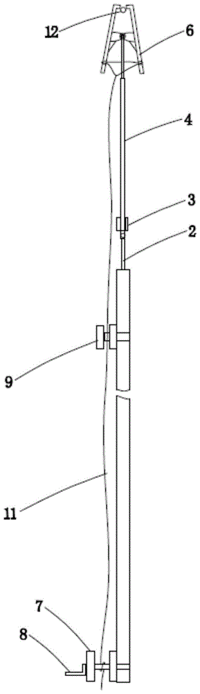 Optical cable sign hanging device