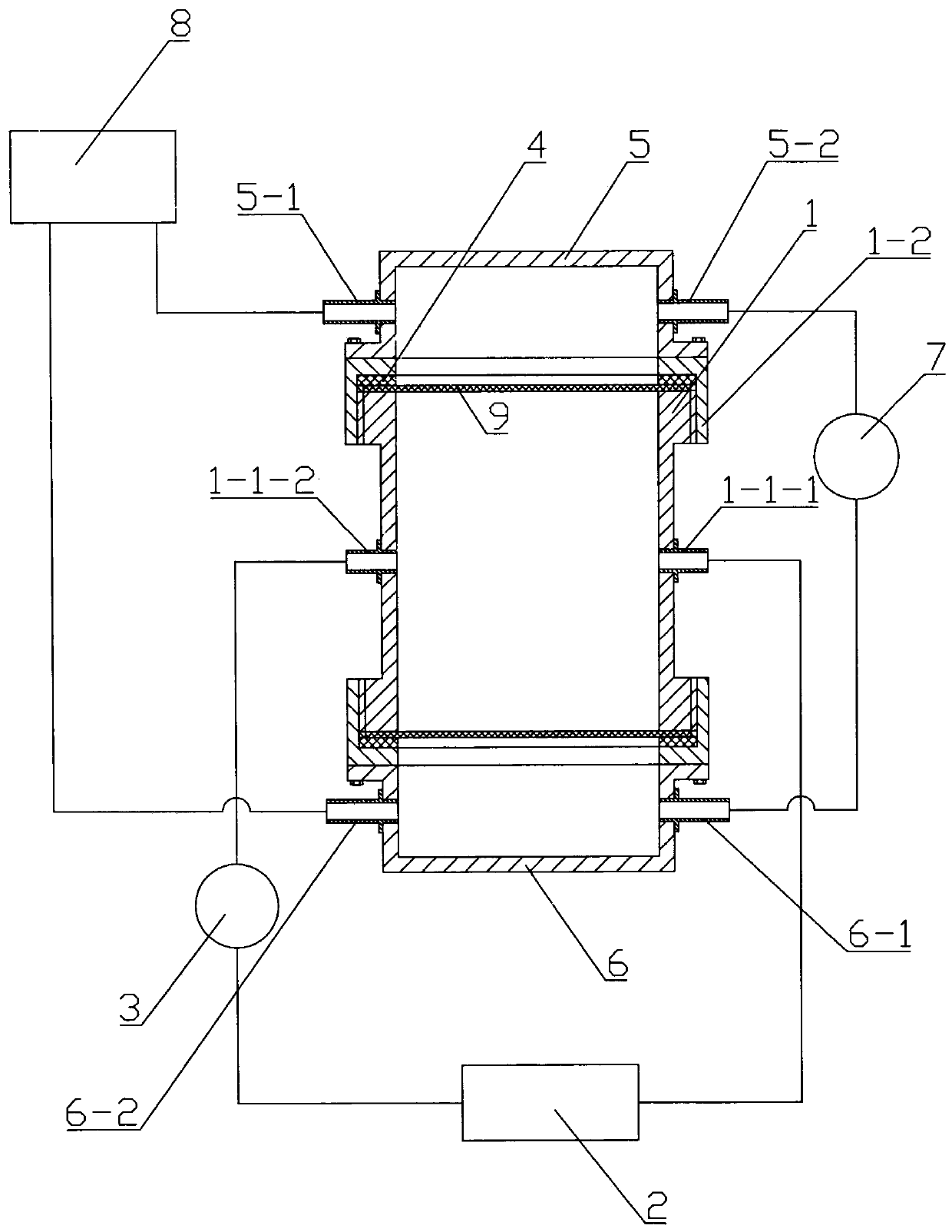 Device and method for quickly measuring effective diffusion coefficient of radon in film through static collection method