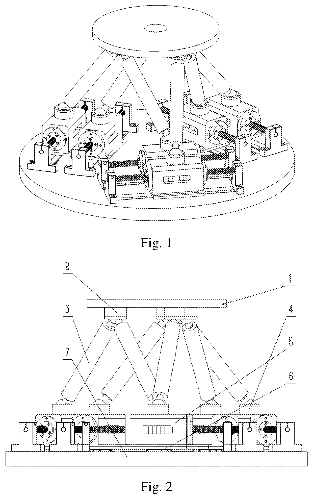 Horizontally arranged six-degree-of-freedom constant-stiffness mechanism