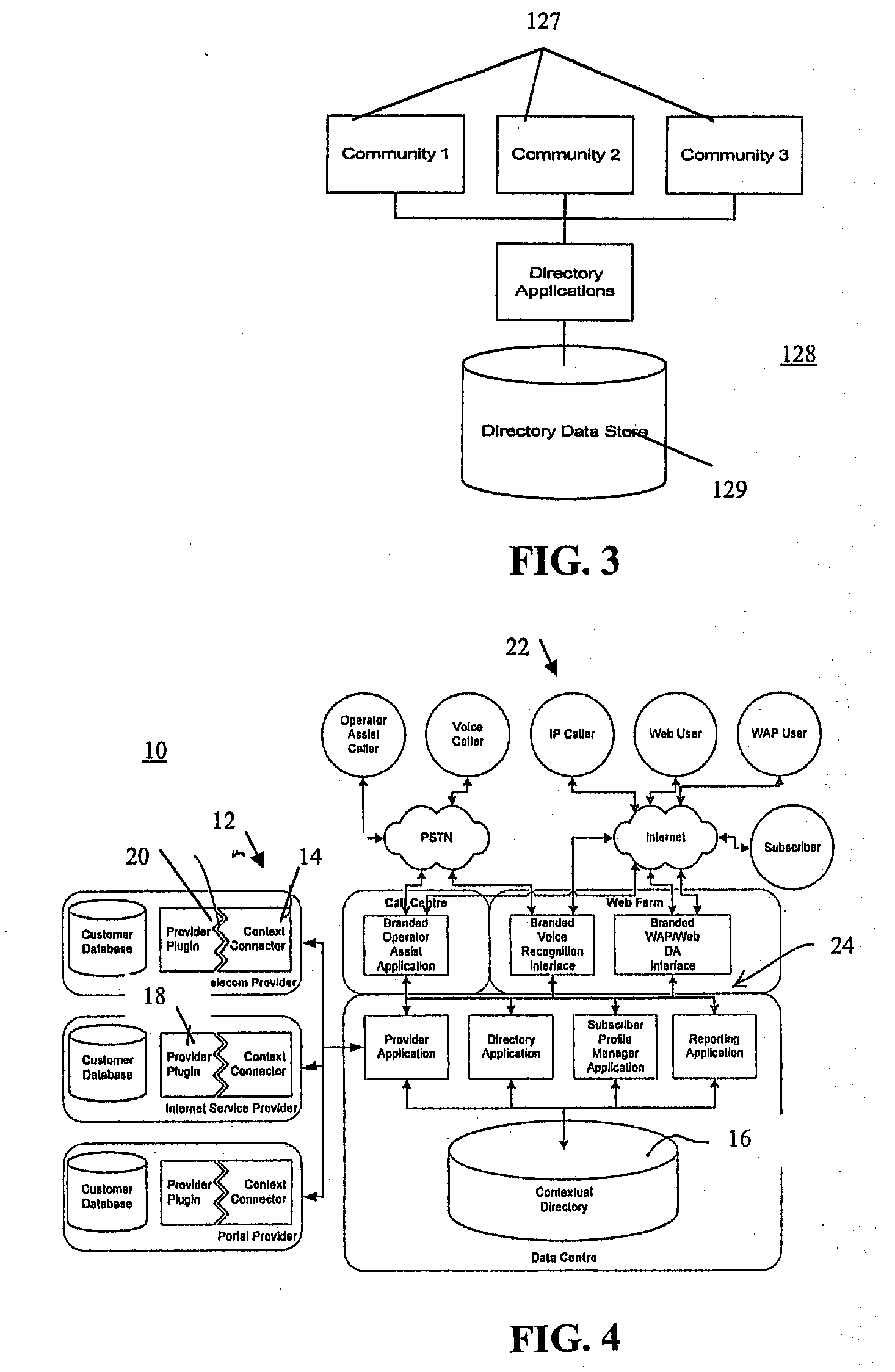 Communication connectivity via context association, advertising sponsorship, and multiple contact databases