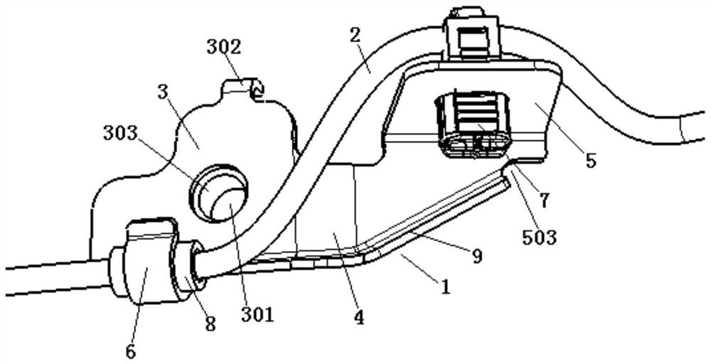 Brake pipe mounting structure