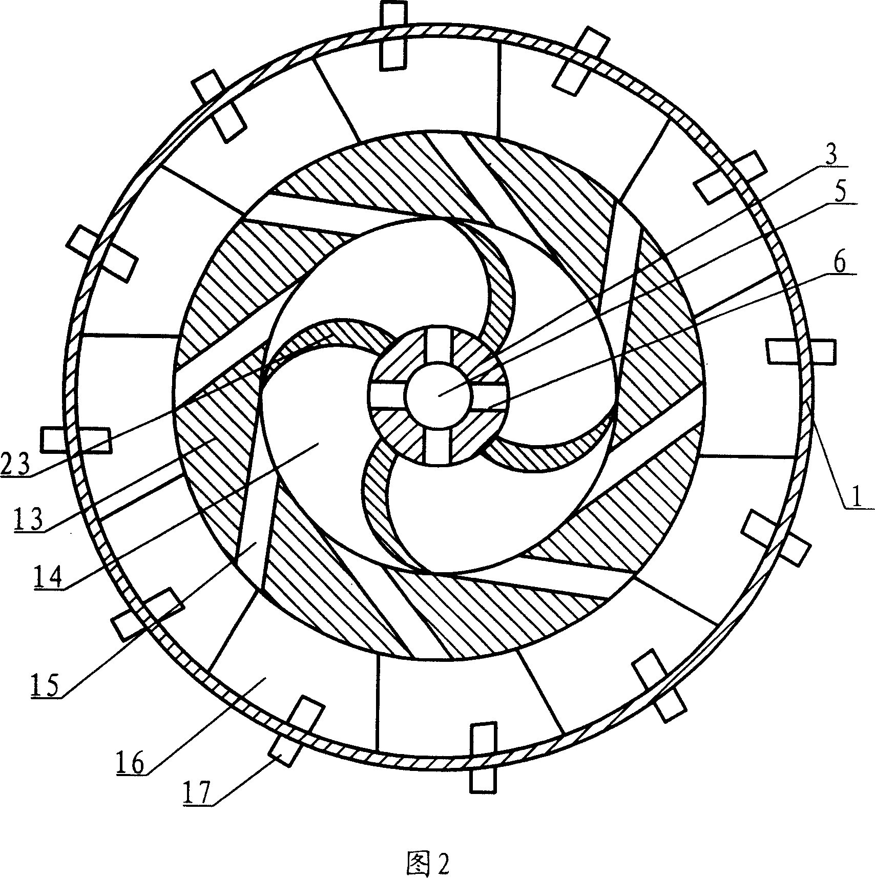 Rotary-shaft water-feeding type water turbine