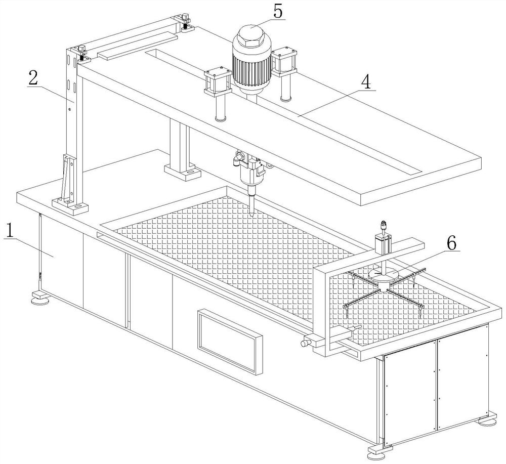 Positioning, marking and cutting device for lathe machining and implementation method of positioning, marking and cutting device