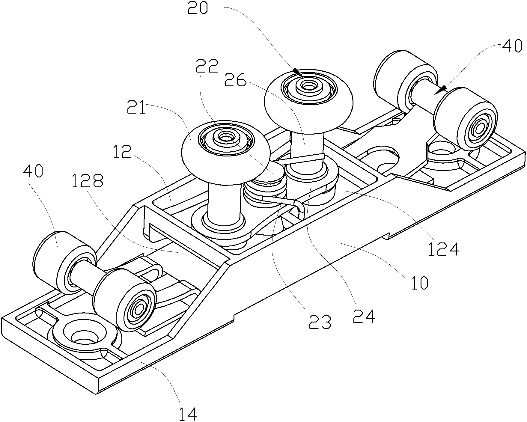 Concealed type guide device for door body