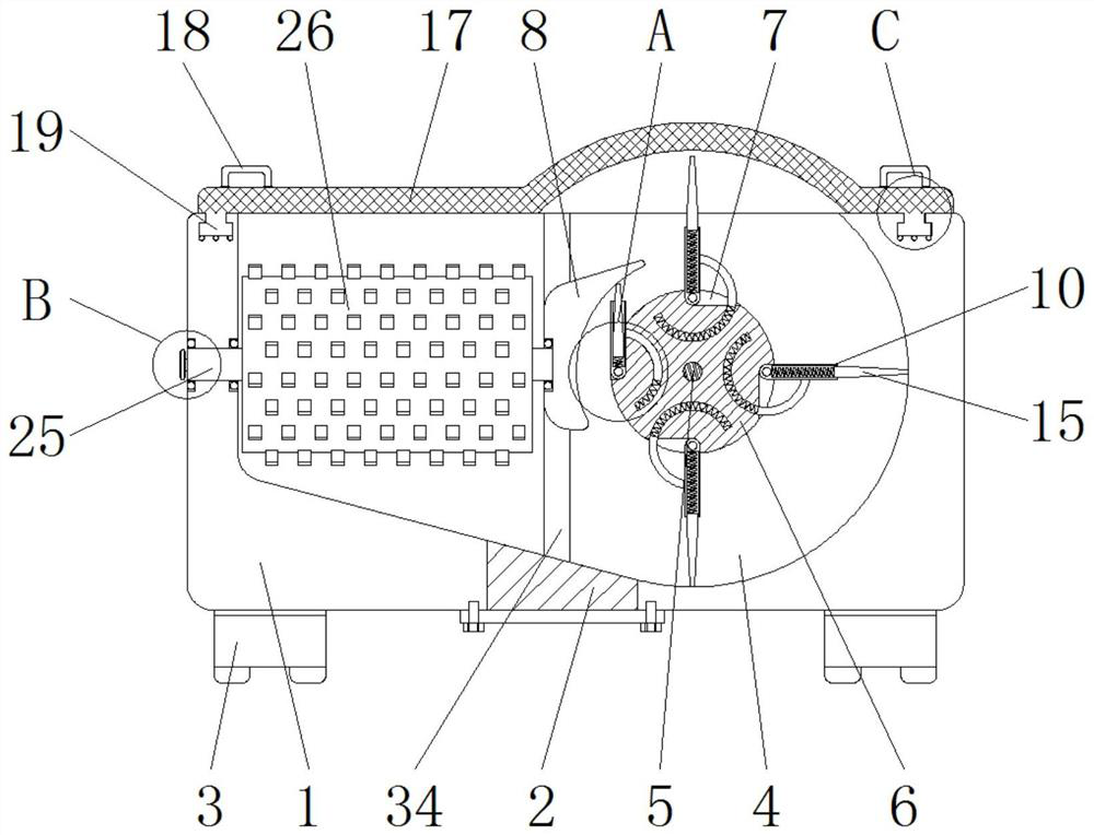 A crushing device for coal processing that can prevent dust from spreading