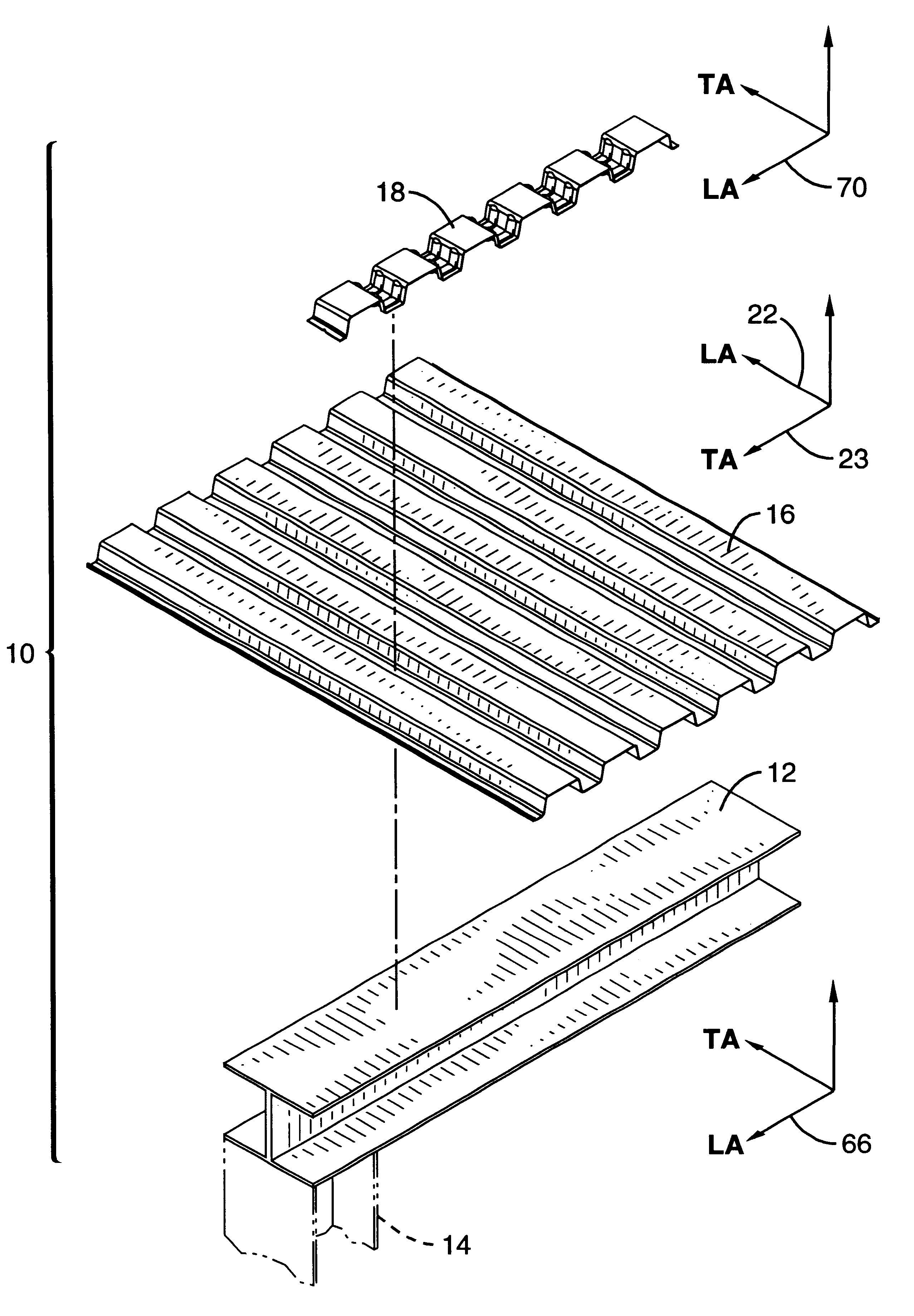 Corrugated stiffening member