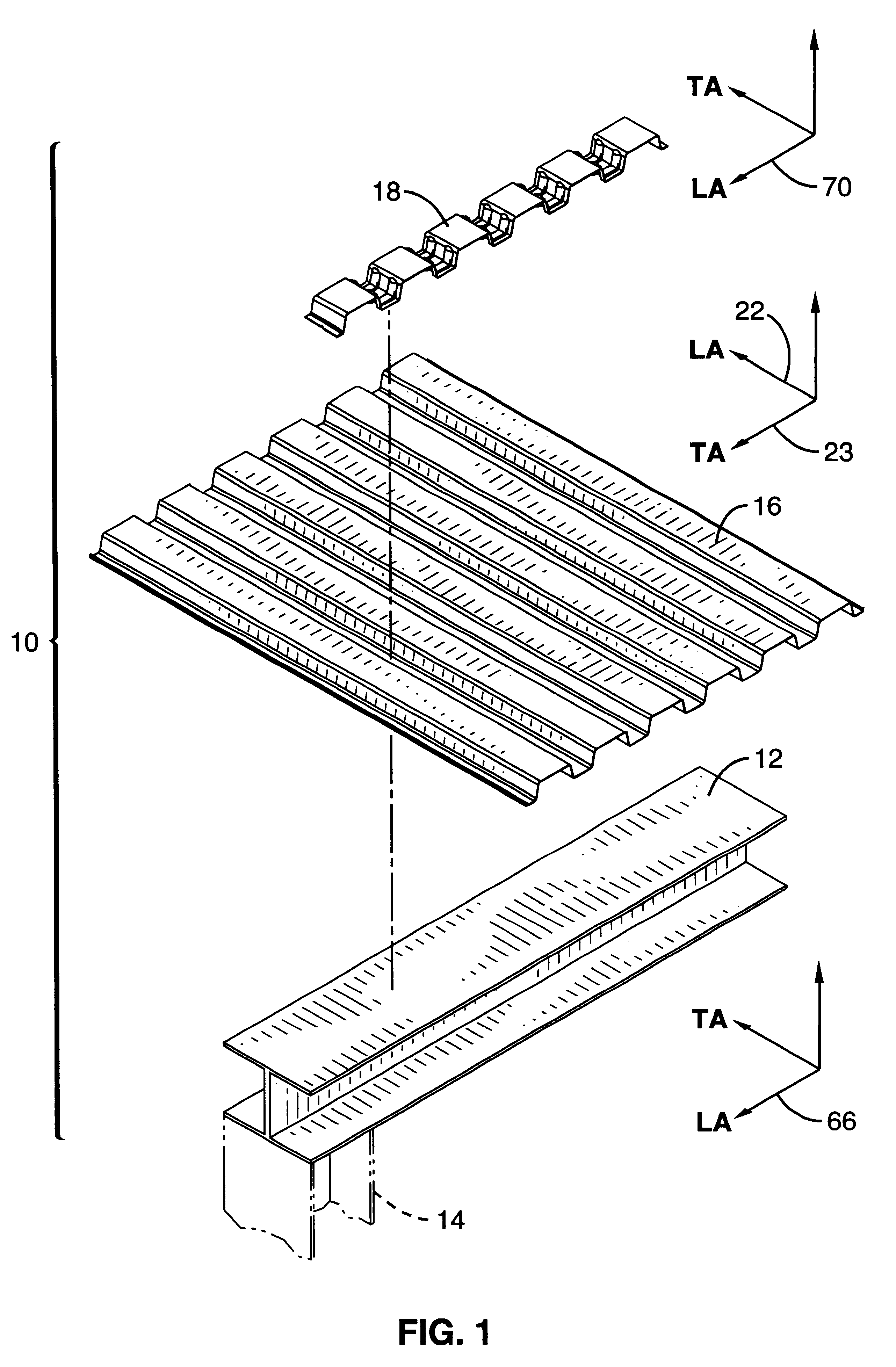 Corrugated stiffening member