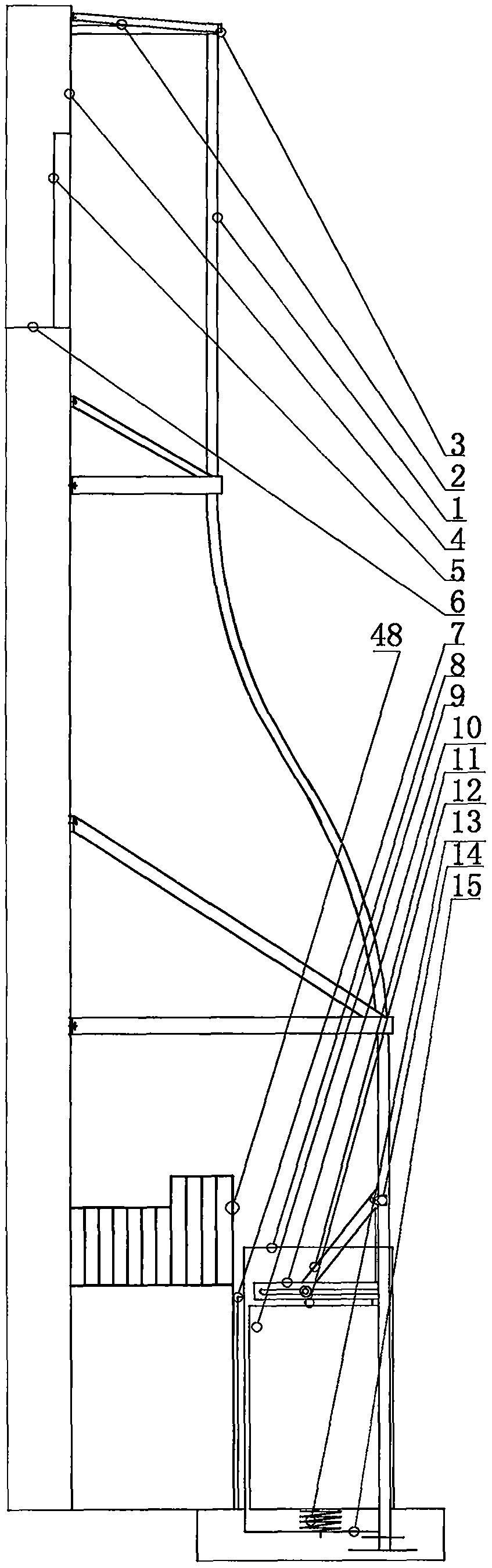 Bent rail elevator lifting rack