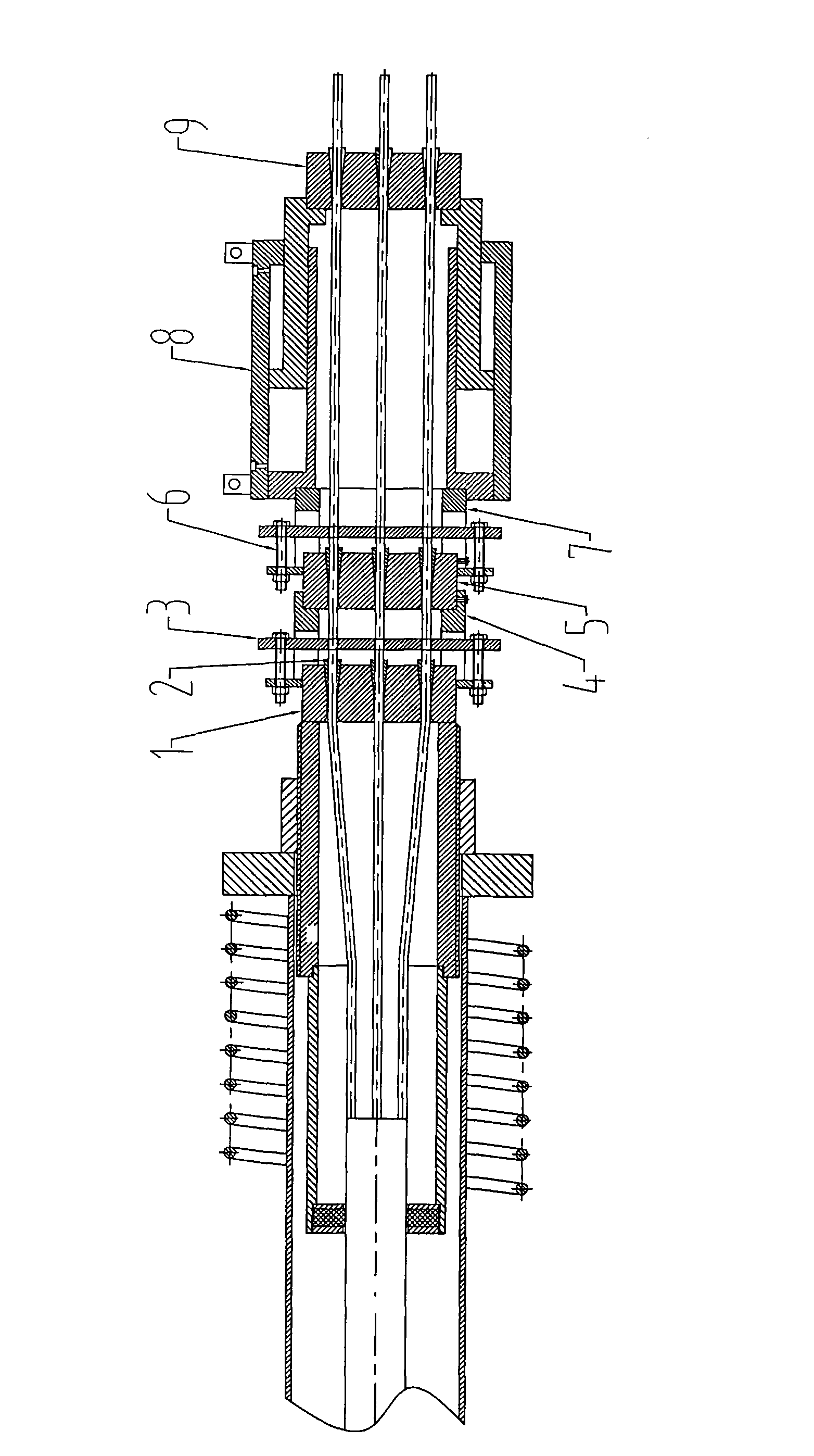 Two arm-brace stretching method of arc bridge tie bar cable