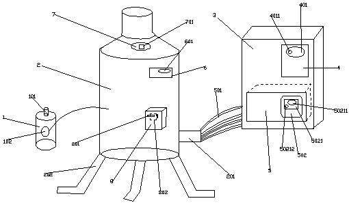 Alcohol-based fuel filling system for five-in-one new energy sale demonstration center