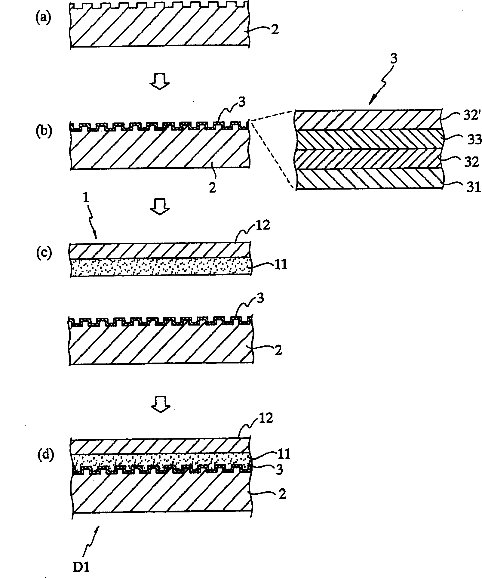 Optical recording medium-producing sheet and optical recording medium