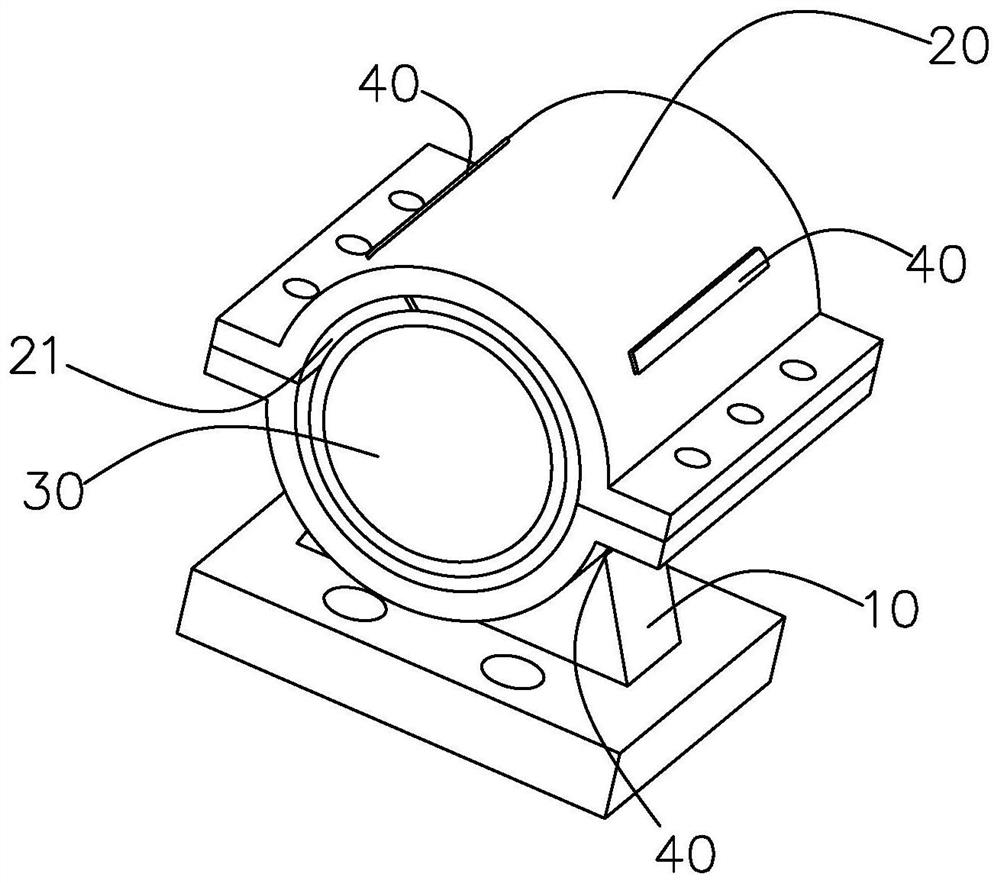 A self-aligning shock-absorbing sliding bearing