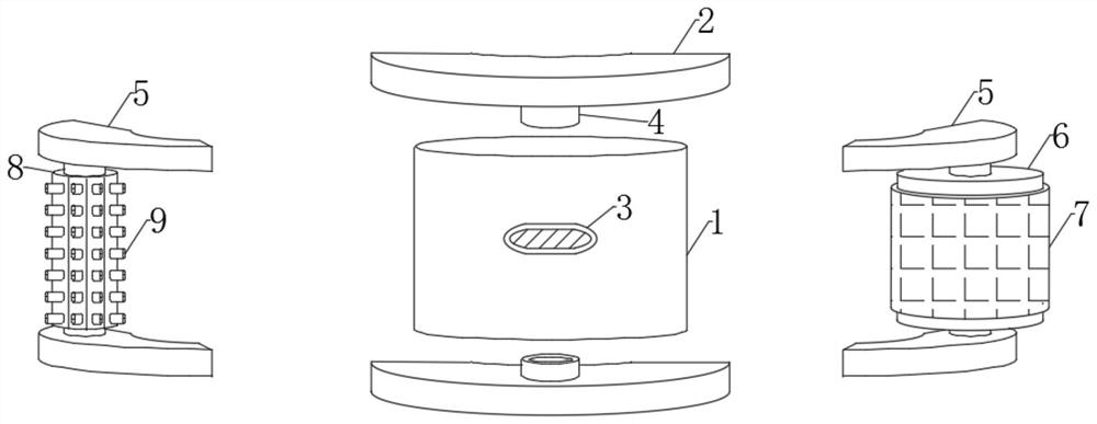 A cambered surface labeling and fixing device in intelligent manufacturing of compressors