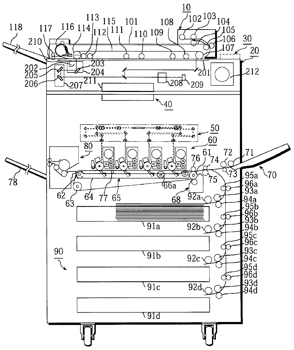 Image forming apparatus operating in color mode and monochrome mode