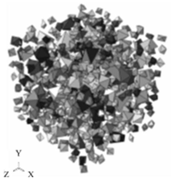 Establishment and numerical simulation method of concrete three-dimensional multiphase mesoscopic model