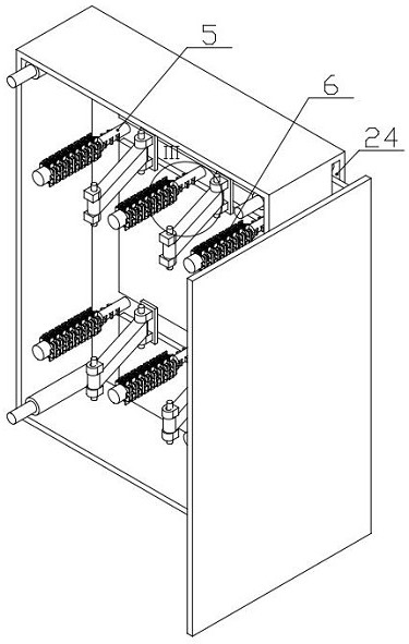 Self-adaptive contact type side supercharging device for mine tunnel filling