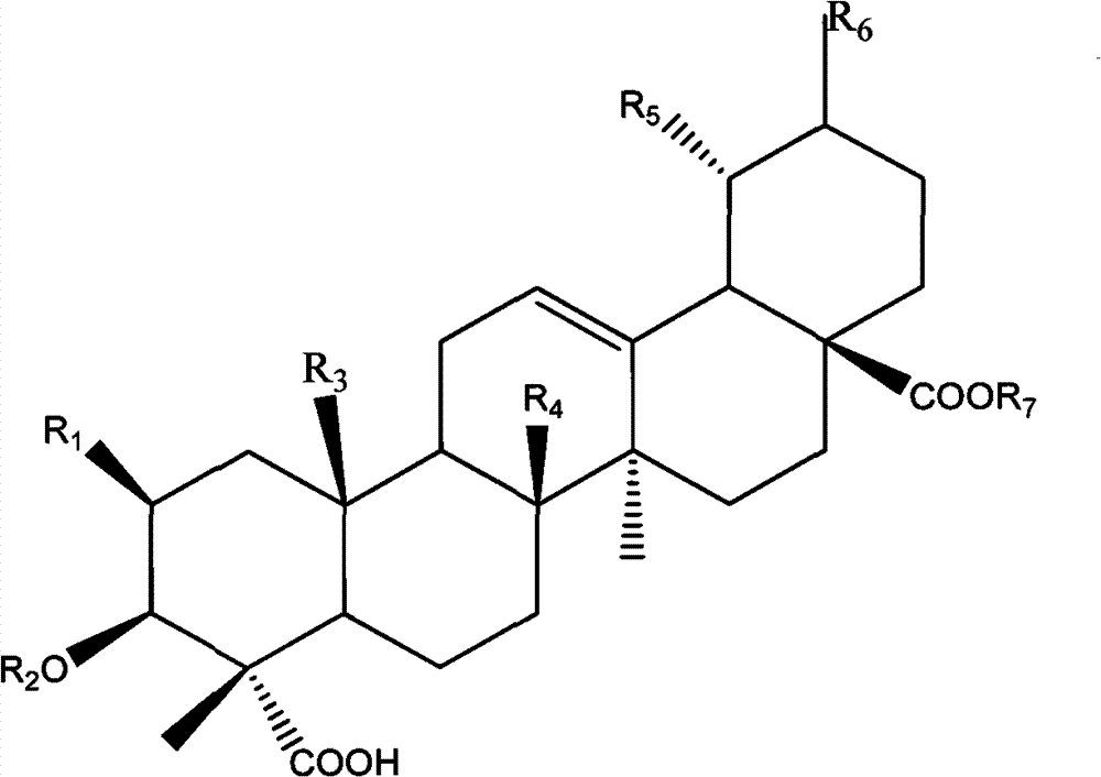 Celosia argentea L. saponin compounds and application thereof