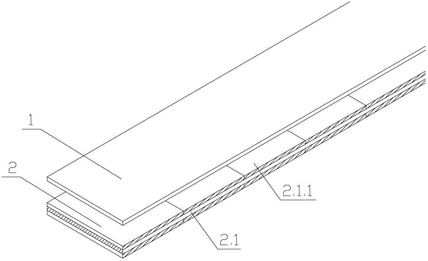 Solid wood saw cutting composite floor board and processing technology