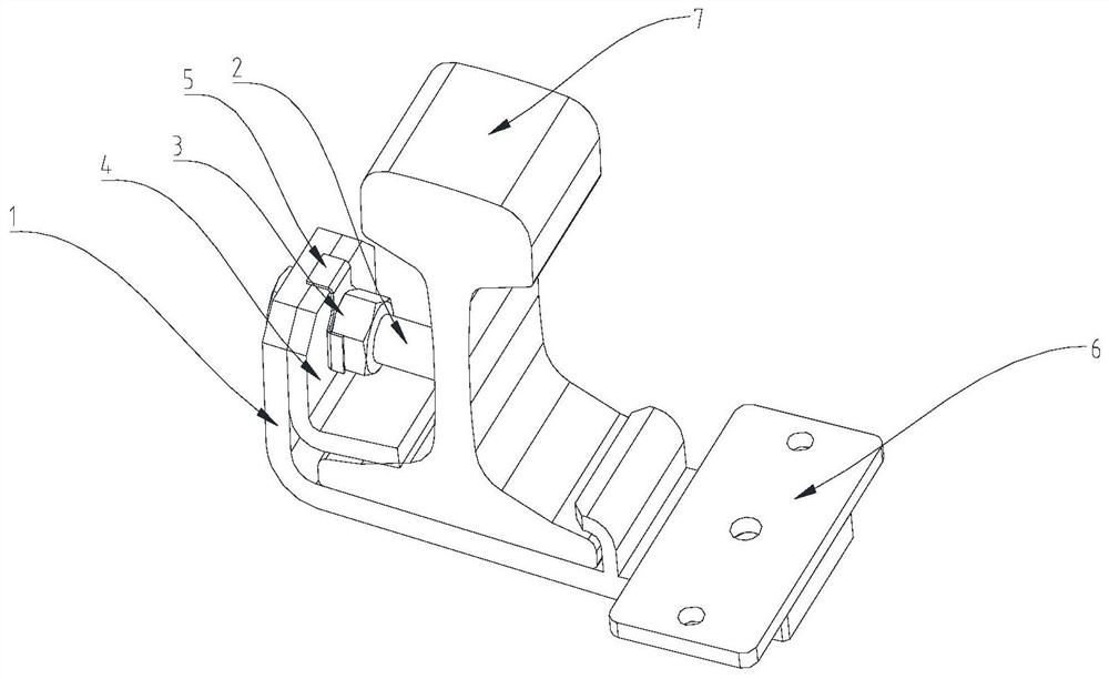 Rail clamping device, rail and mounting method of rail clamping device