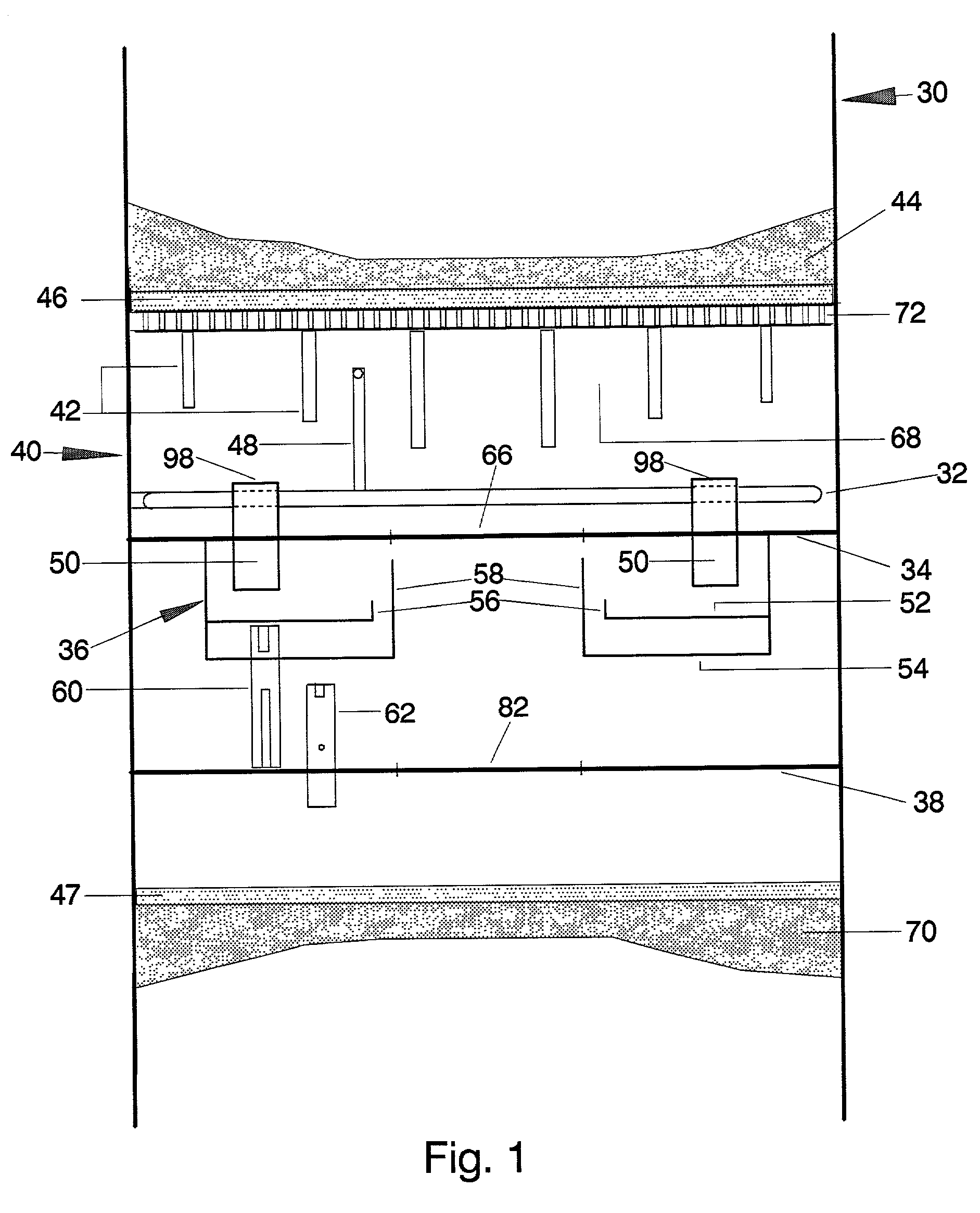 Quench box for a multi-bed, mixed-phase cocurrent downflow fixed-bed reactor