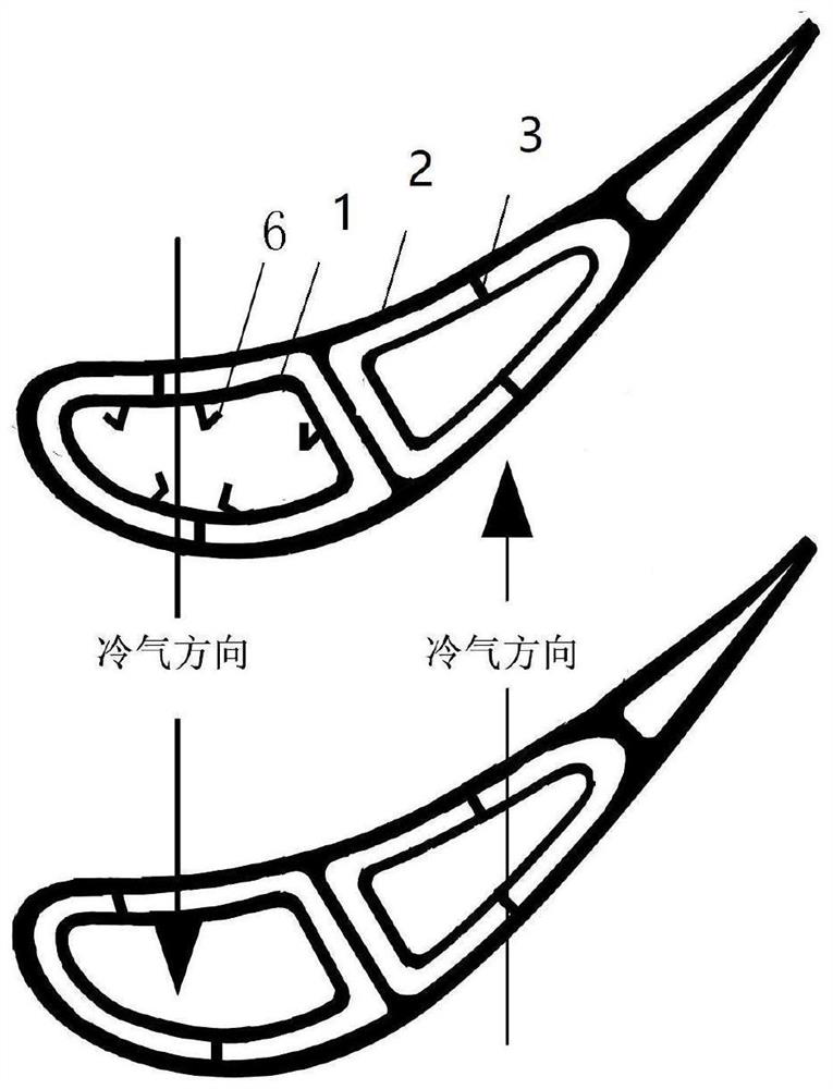 Turbine blades that reduce cooling degradation by regulating the location of internal dust deposits