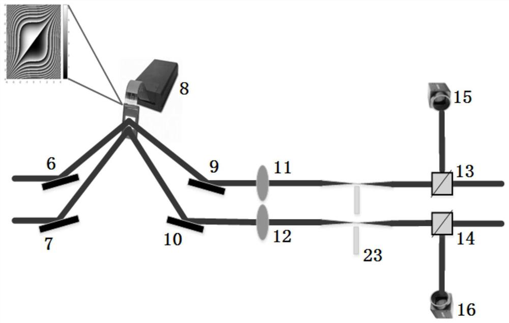 A device for realizing dual-polarized Airy obstacle signal transmission based on single slm space partition