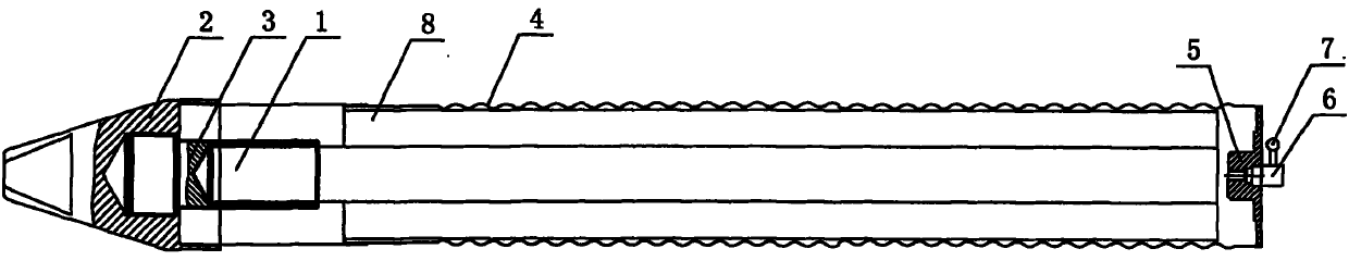 Inflatable seal cable laying drawing head made of aluminum alloy