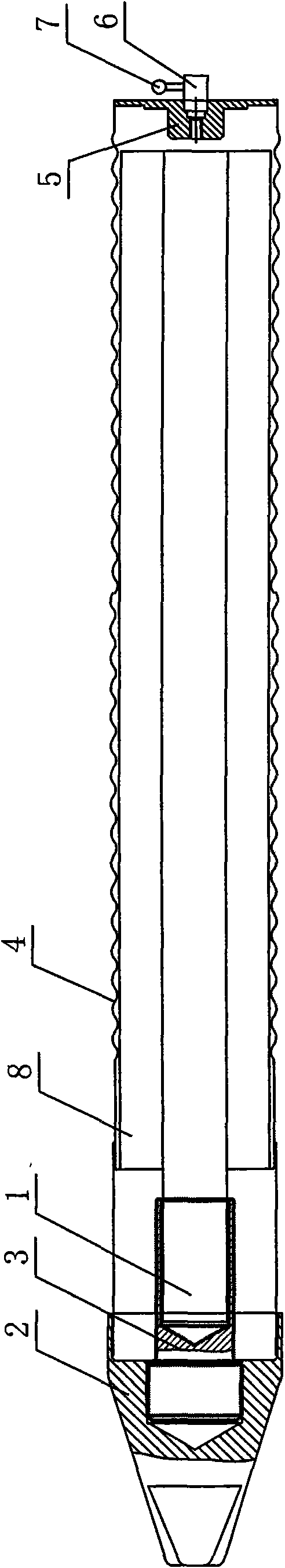 Inflatable seal cable laying drawing head made of aluminum alloy