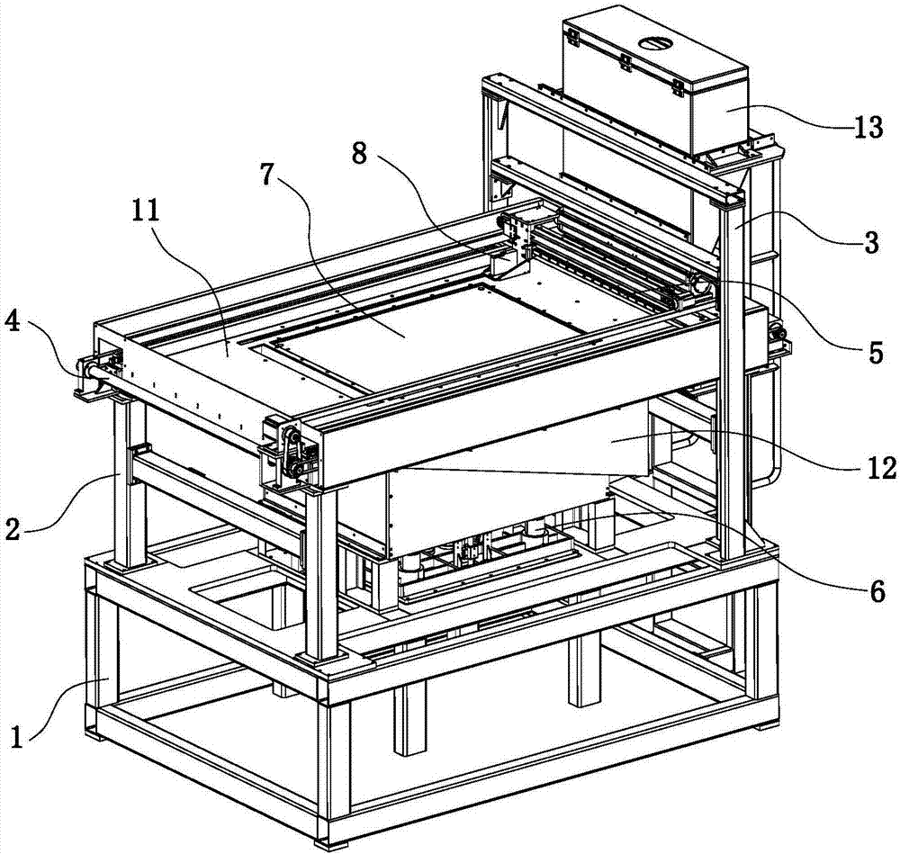 Printing material laying synchronizing mechanism for 3D printing rapid prototyping machine