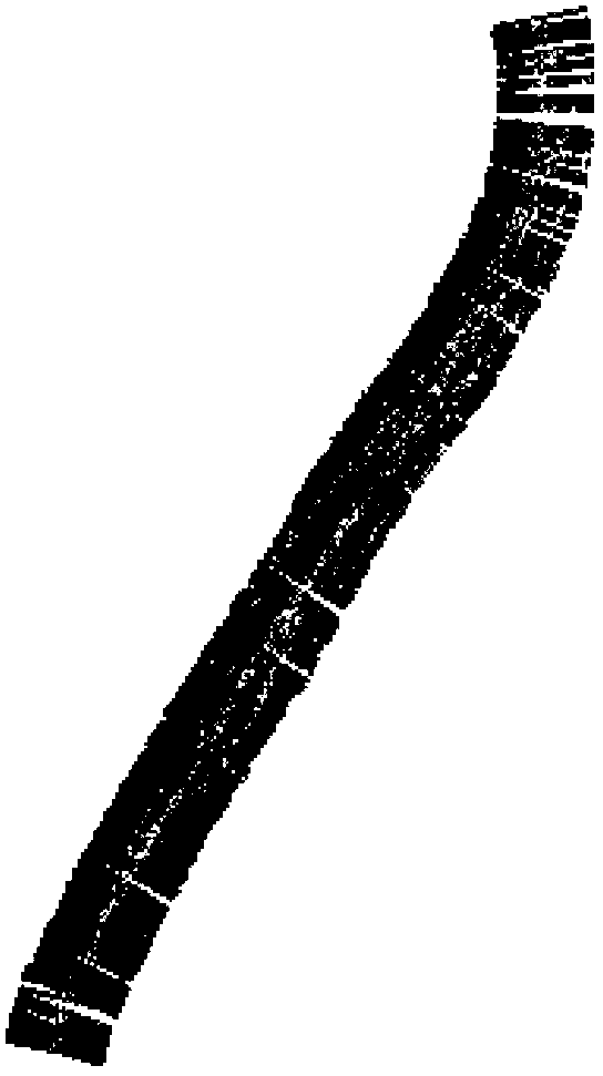 Course angle rotation-based multi-beam side-scan sonar image real-time splicing method