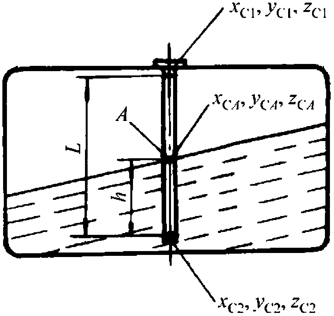 Body axis system based oil level measuring method