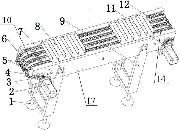 Uninterrupted collecting and discharging machine