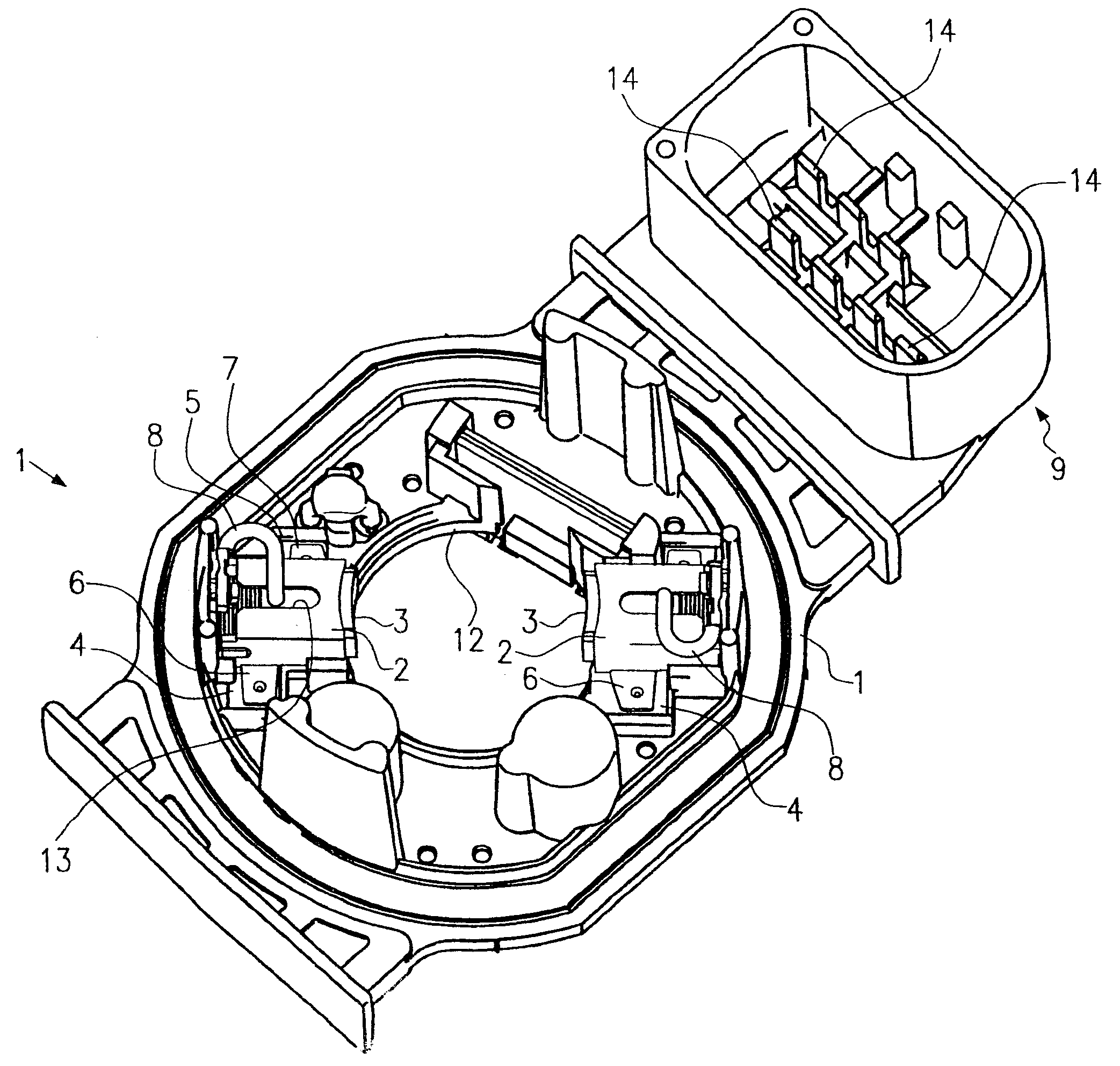 Electric machine with a brush carrier