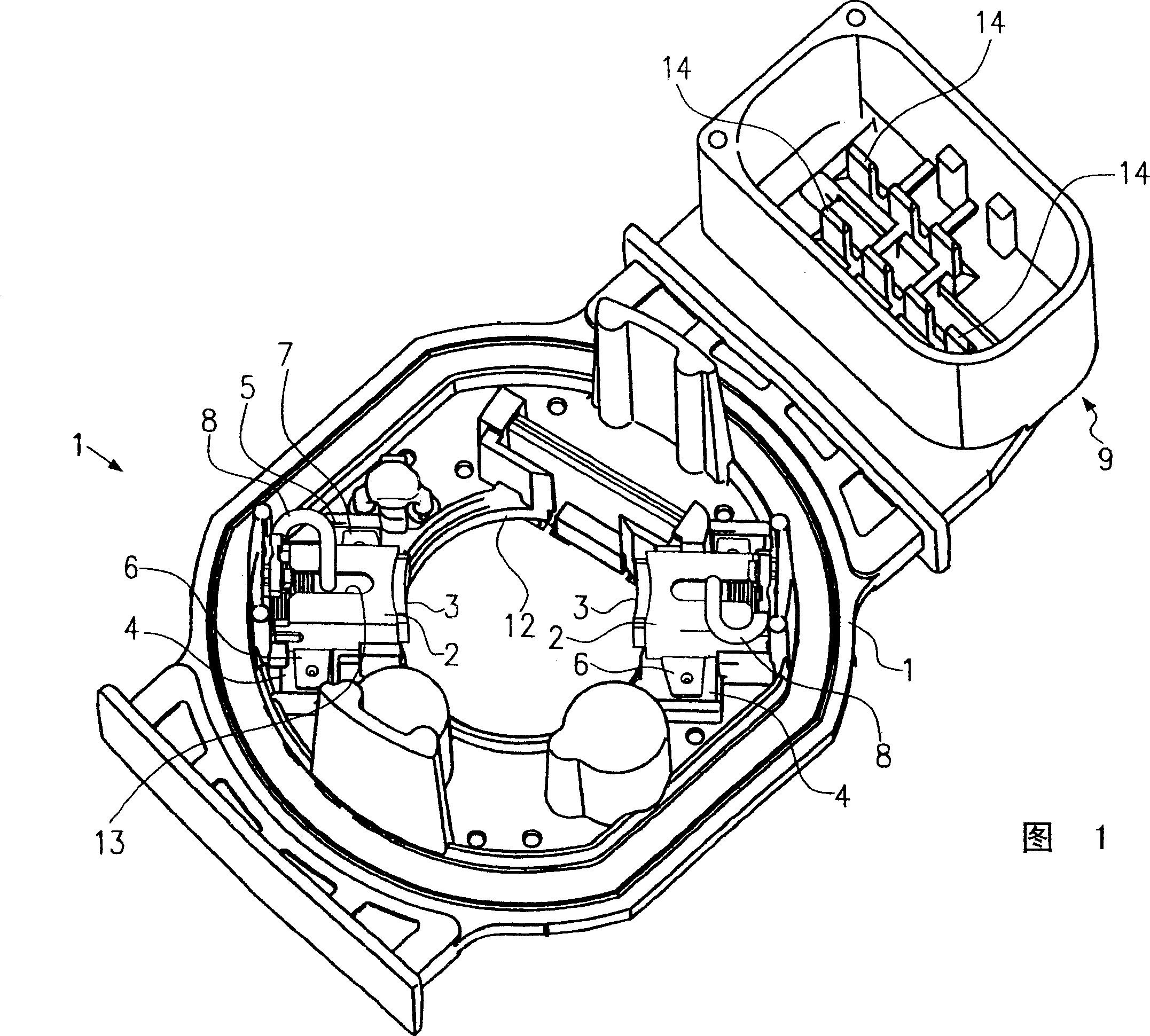 Electric machine with a brush carrier