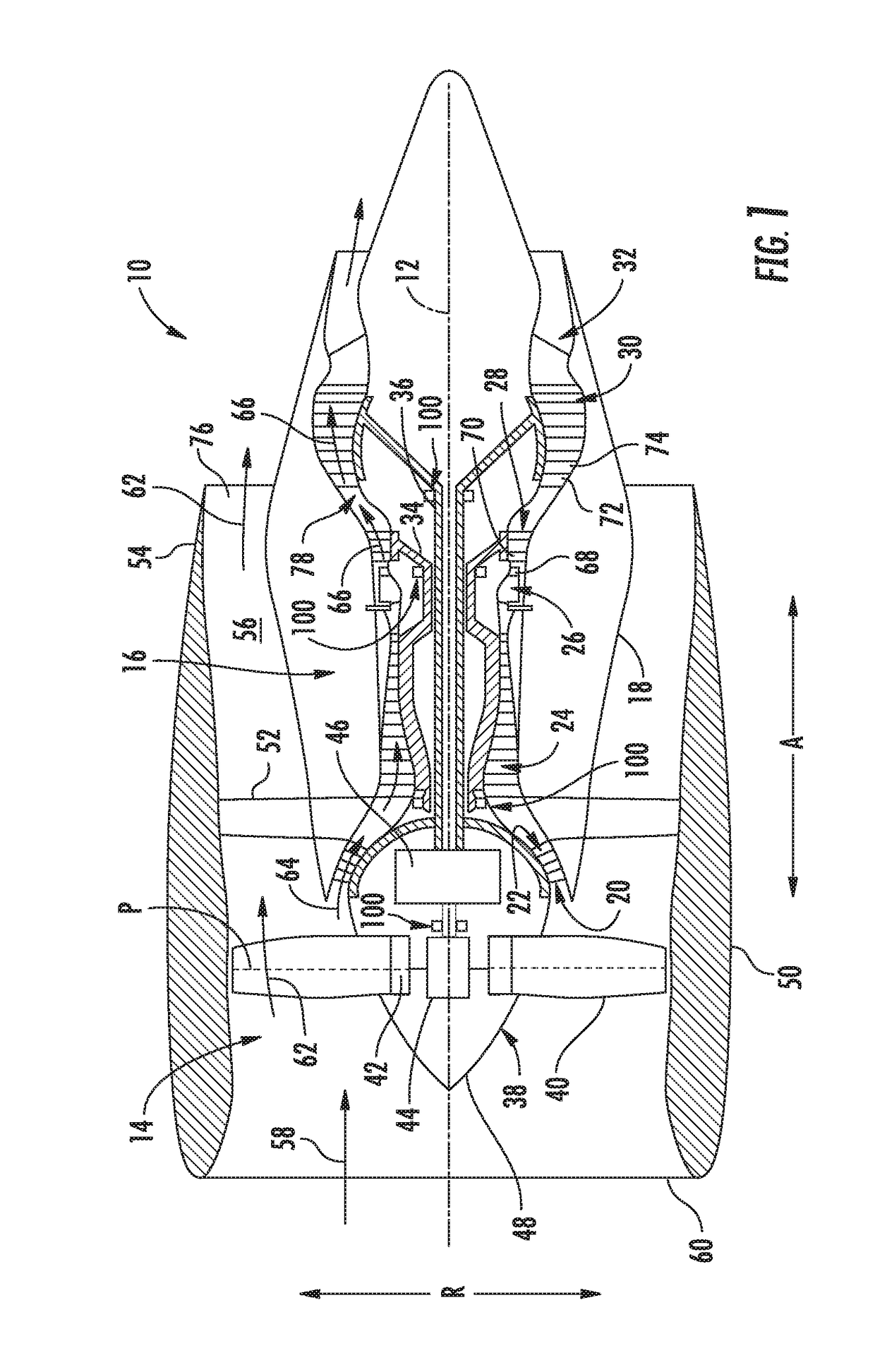 Fluid-filled damper for gas bearing assembly