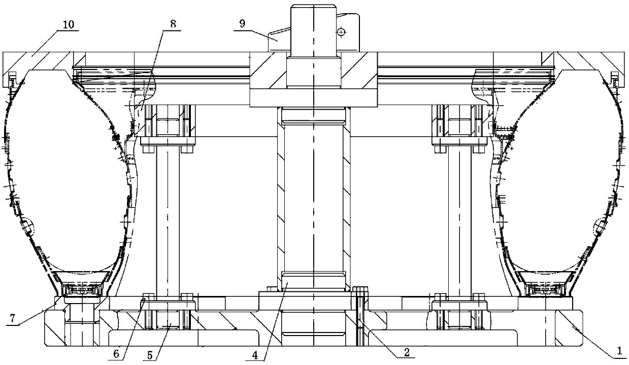 Annular flame tube high-temperature post-enameling deformation correcting method and fixture