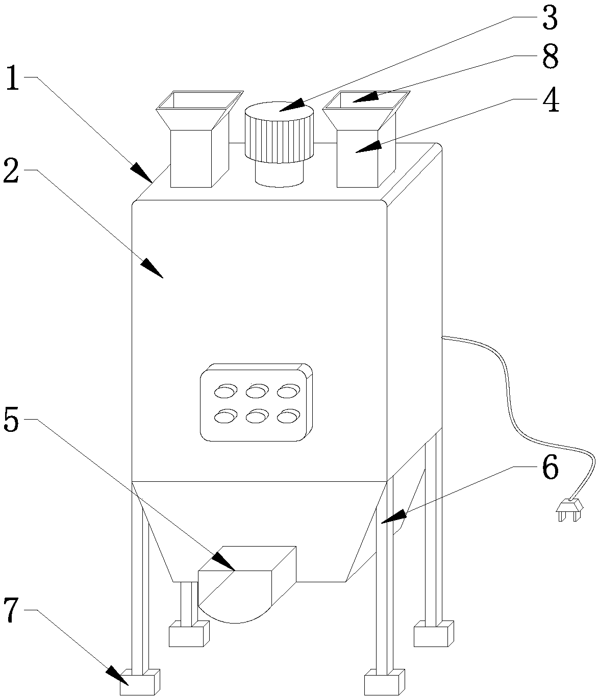 High-efficiency feed mixing device for fish culture