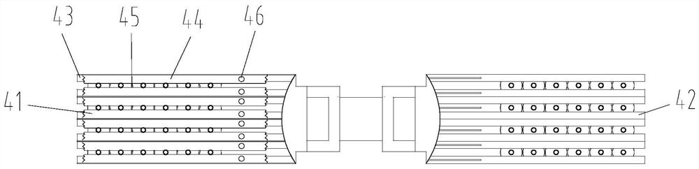 Long-necked bottle lifting transposition device