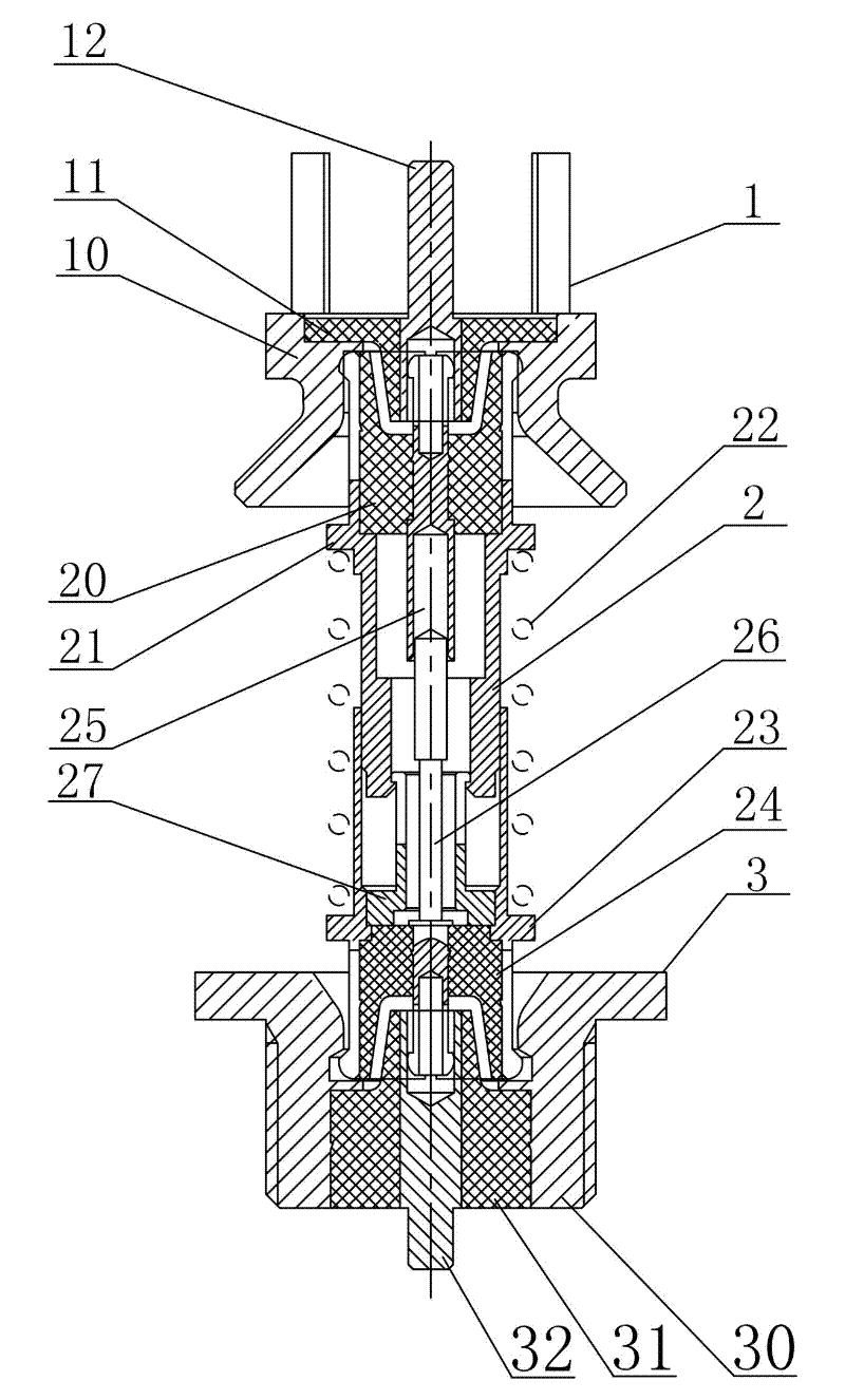 Floating-structured radio frequency coaxial connector