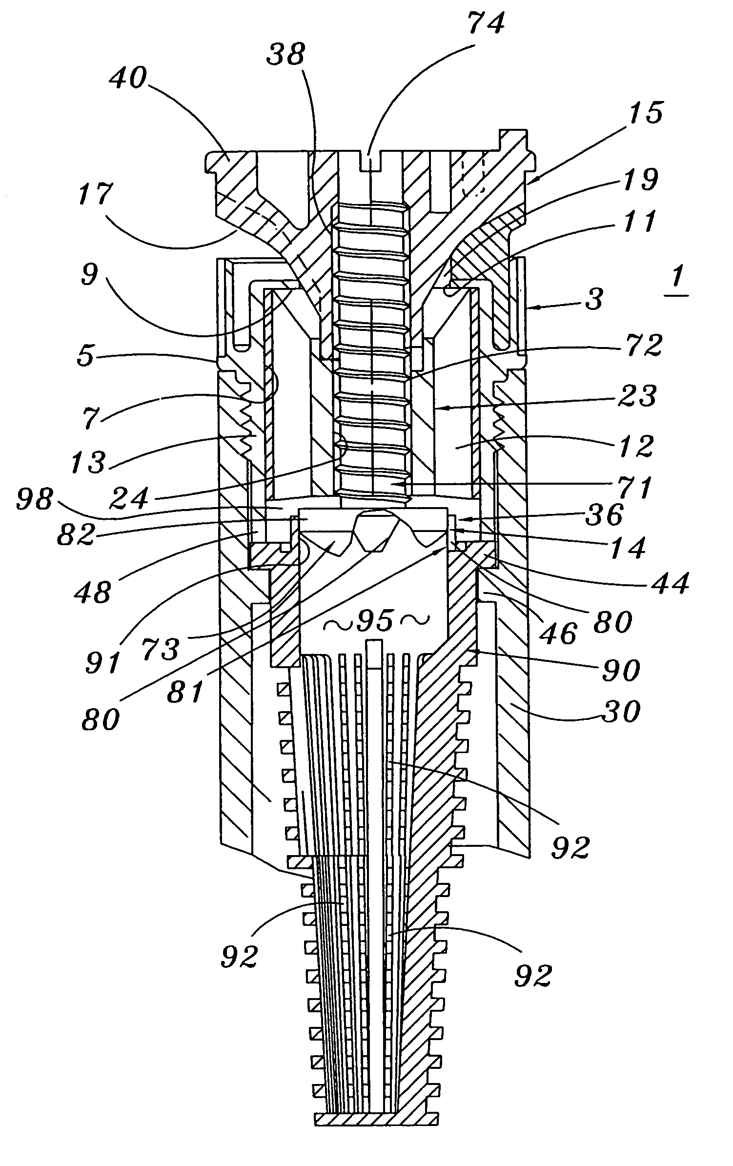 Selected range arc settable spray nozzle with pre-set proportional connected upstream flow throttling