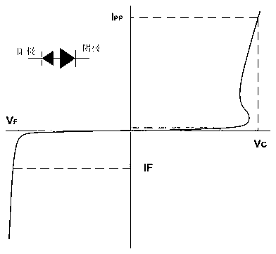 Low-capacitance large-surge protective circuit