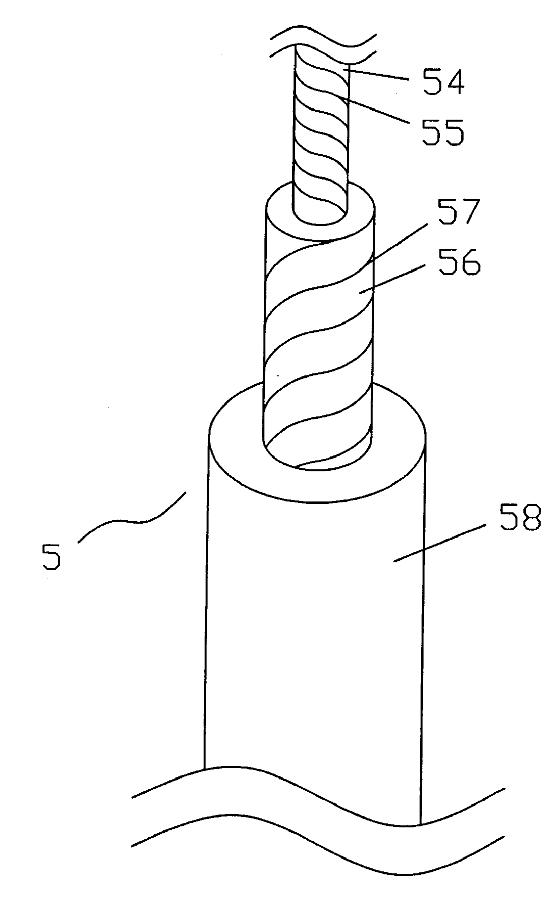 Heating device having dual-core heating cable