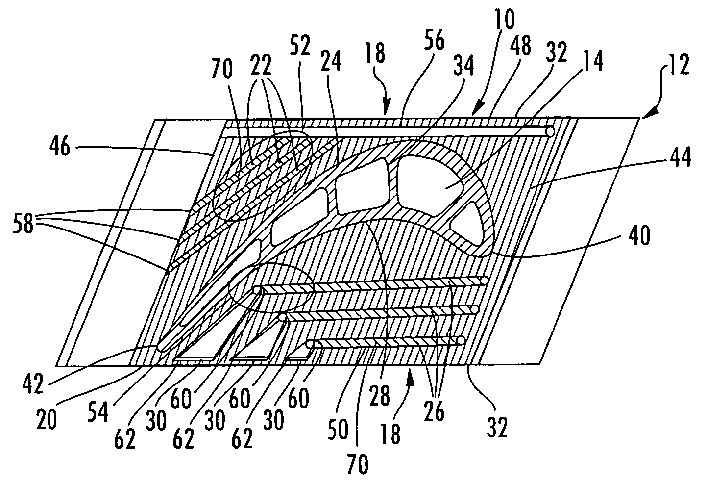 Turbine airfoil cooling system with platform cooling channels with diffusion slots