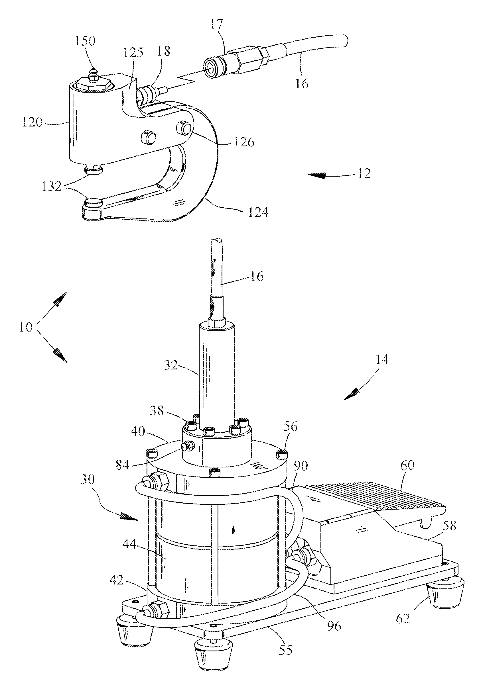 Hydropneumatic riveter