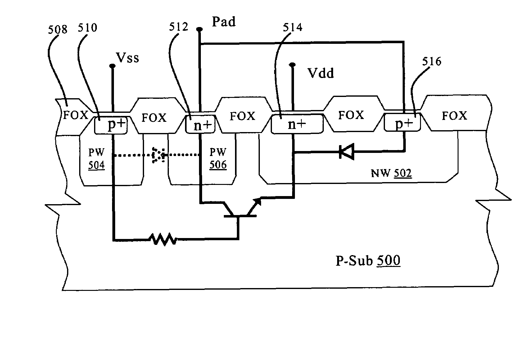 Device for electrostatic discharge protection