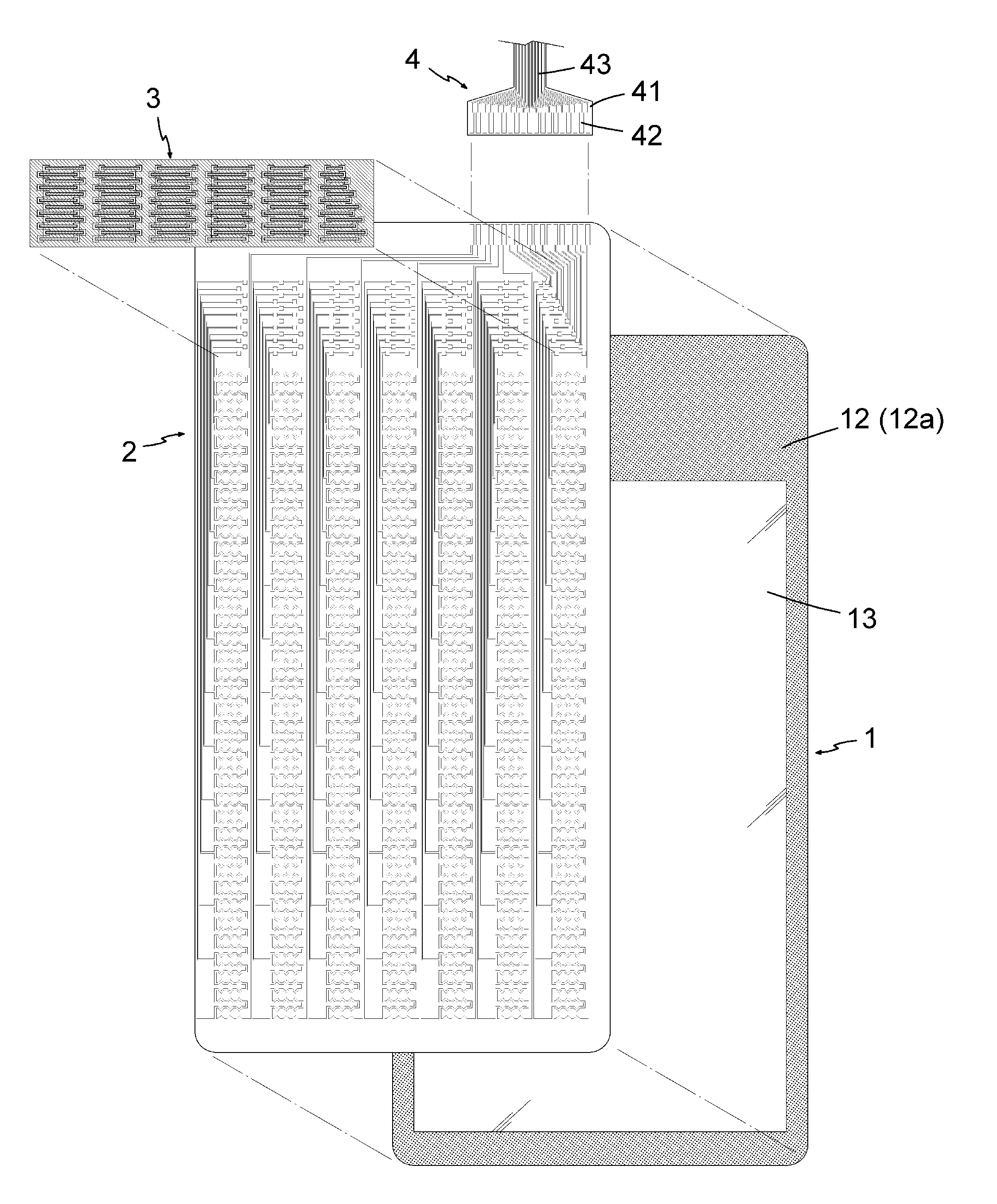 Bridging structure for signal transmission of touch panel