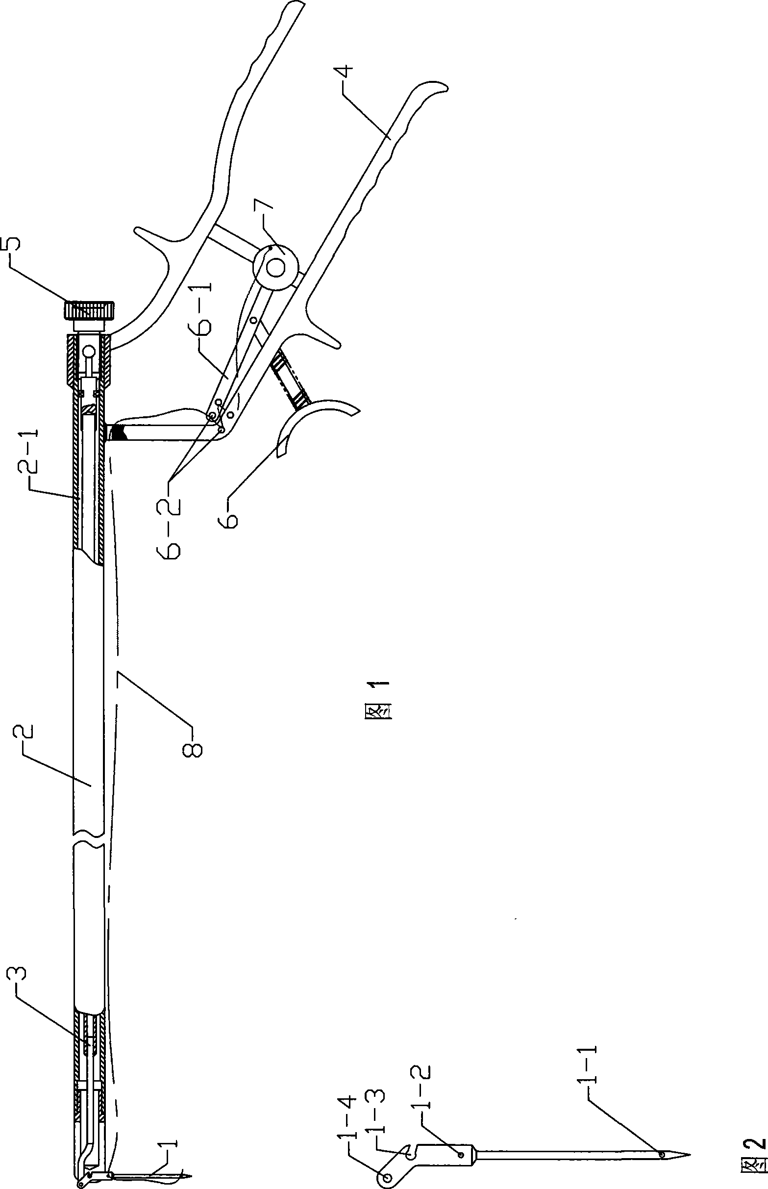 Celioscope stitching knotter