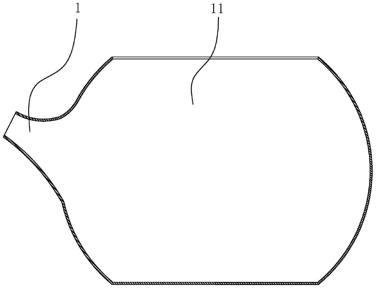 Integrated pot and processing technology thereof