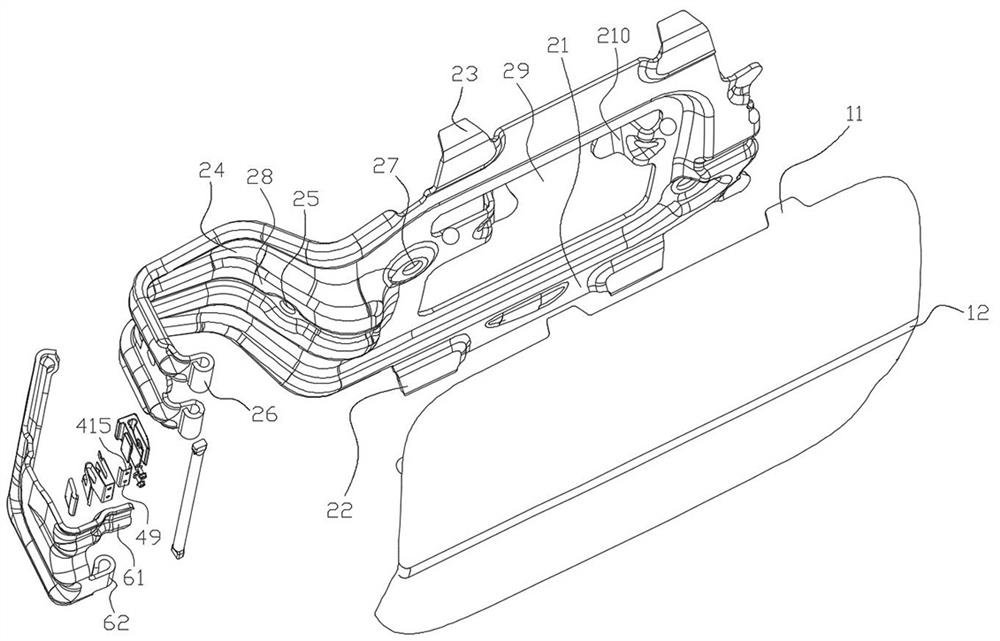 Adjustable oil filler cover plate with opening elastic piece mechanism