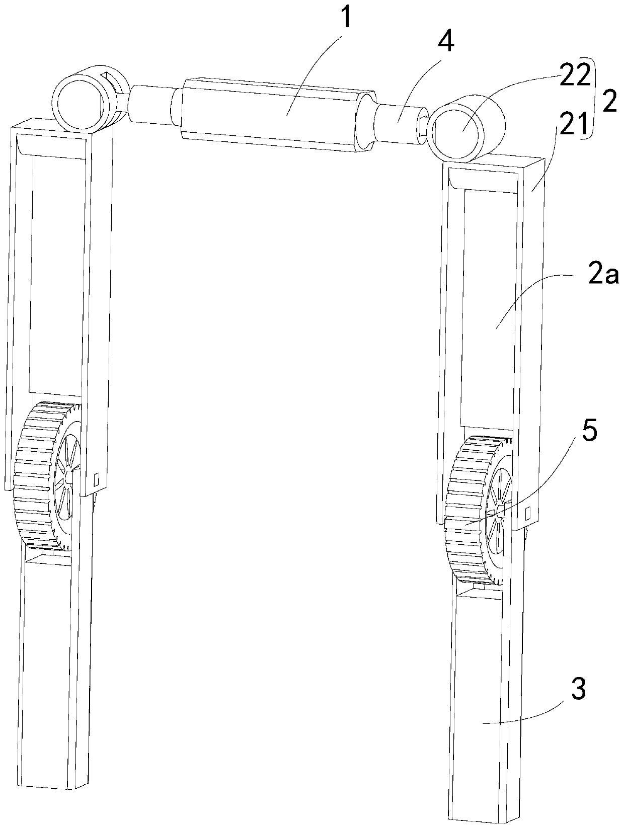 Mobile robot wheel foot structure and control method thereof